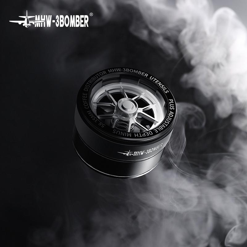 MHW 3BOMBER 58MM Coffee Distributor Espresso Leveler Tool Adjustable Depth Coffee Distribution Tool Home Barista Accessories