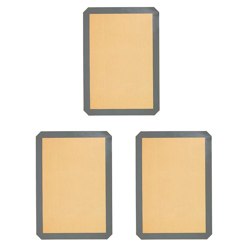 ABWR-3Pcs Reusable Environmental Protection Silicone Baking Mat Non-Stick Silicone Oven Mat Dough Rolling Mat Baking Mat