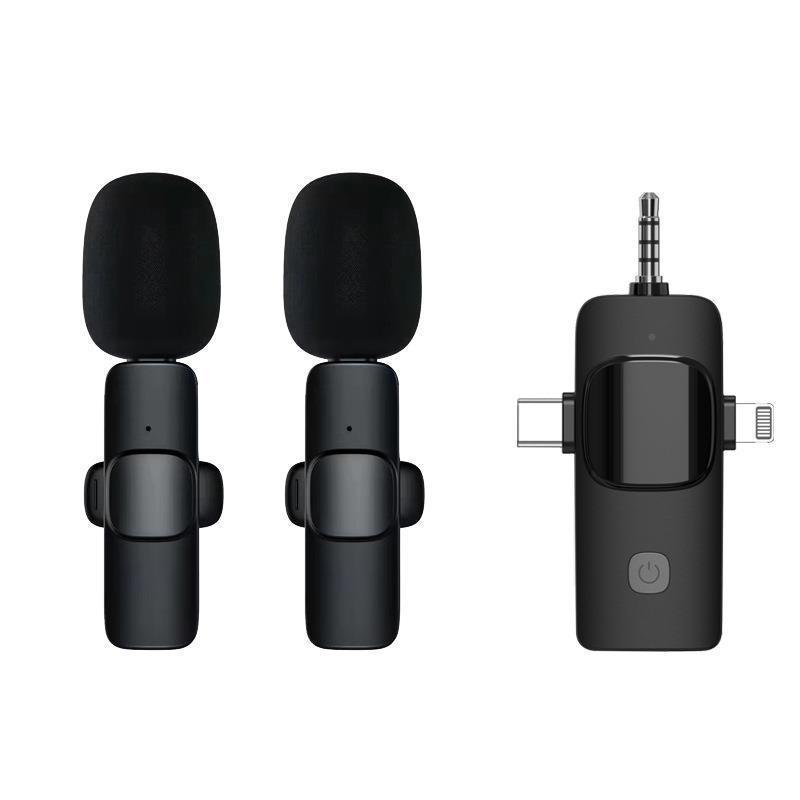 Q8 Wireless Lavalier Microphone with Charging Case | Mobile Live Streaming, Noise Reduction, Monitoring Earphone