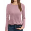 Women's Fashion Casual Long Sleeve Round Neck T-Shirt Top