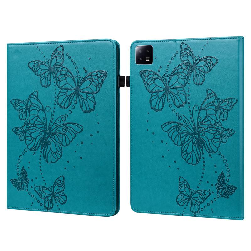 Tablet Case For Xiaomi Pad 6 Pro Case 11'' Vintage Flower Embossed Wallet Cover Funda For Xiaomi Mi Pad 6 /Mi Pad 6 Pro 2023 Case Coque