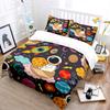 Cartoon Space Scene Astronaut Planets Bedding Set For Kids Luxury Gift 3Pcs Digital Print Comforter Set Soft Comfortable