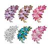 Dambrosch Lätt Blombukett Glittrande Kubisk Zirkonia Inlagd Broschnål Bröllop Kväll Formell Klädsel Accessoarer