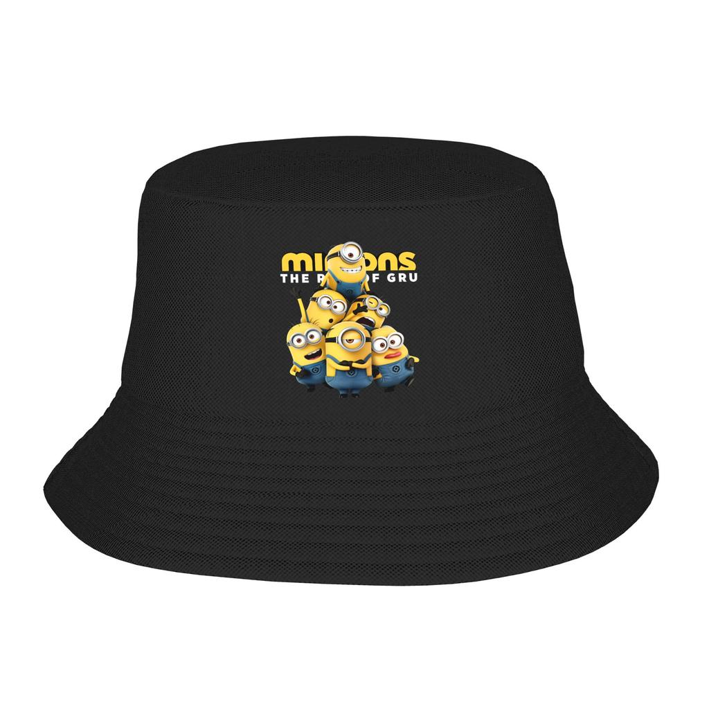Minions Cartoon Bucket Hat For Unisex Fisherman Hats Fashion Hunting Caps Foldable Hawaii Graphic Sun Hats