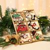 9-Piece Wooden Christmas Tree Ornament Set: Santa, Car, and Small Pendants