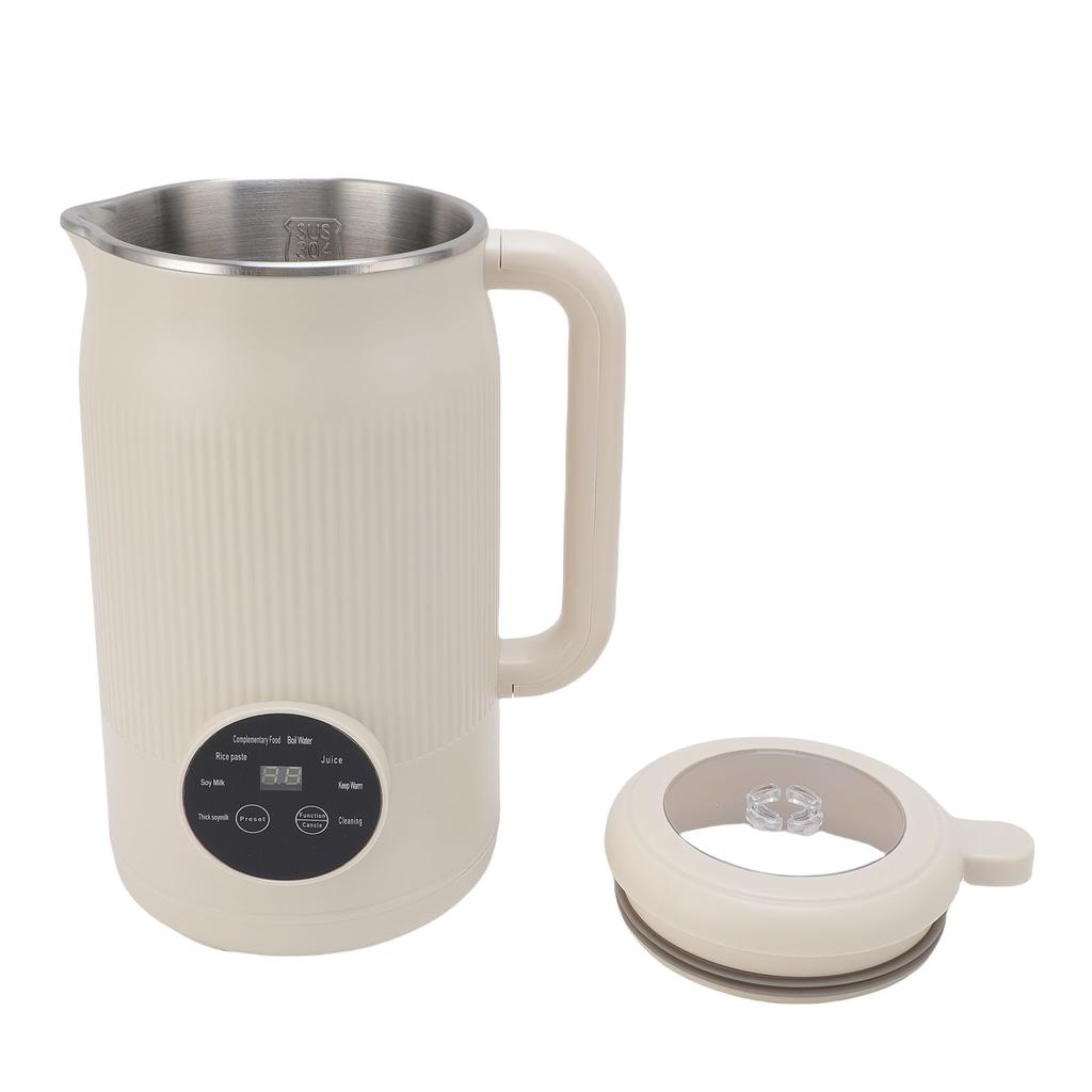 1200ml Soy Milk Maker Juice Blender with Anti Stick Bottom Timer Self Cleaning Keep Warm Boil Water