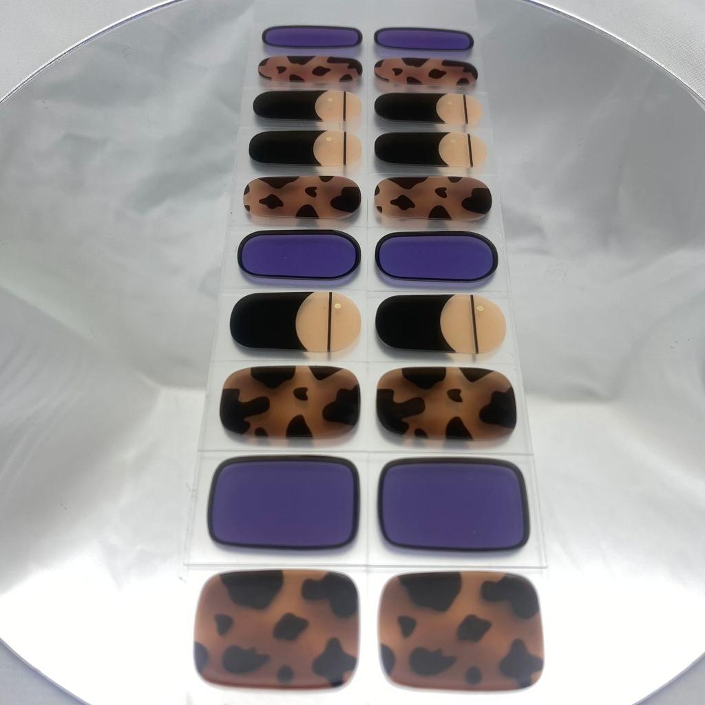 Semi-baked Lamp Semi-cured Manicure Gel Style Manicure Patch Leopard Print Flower Crafts