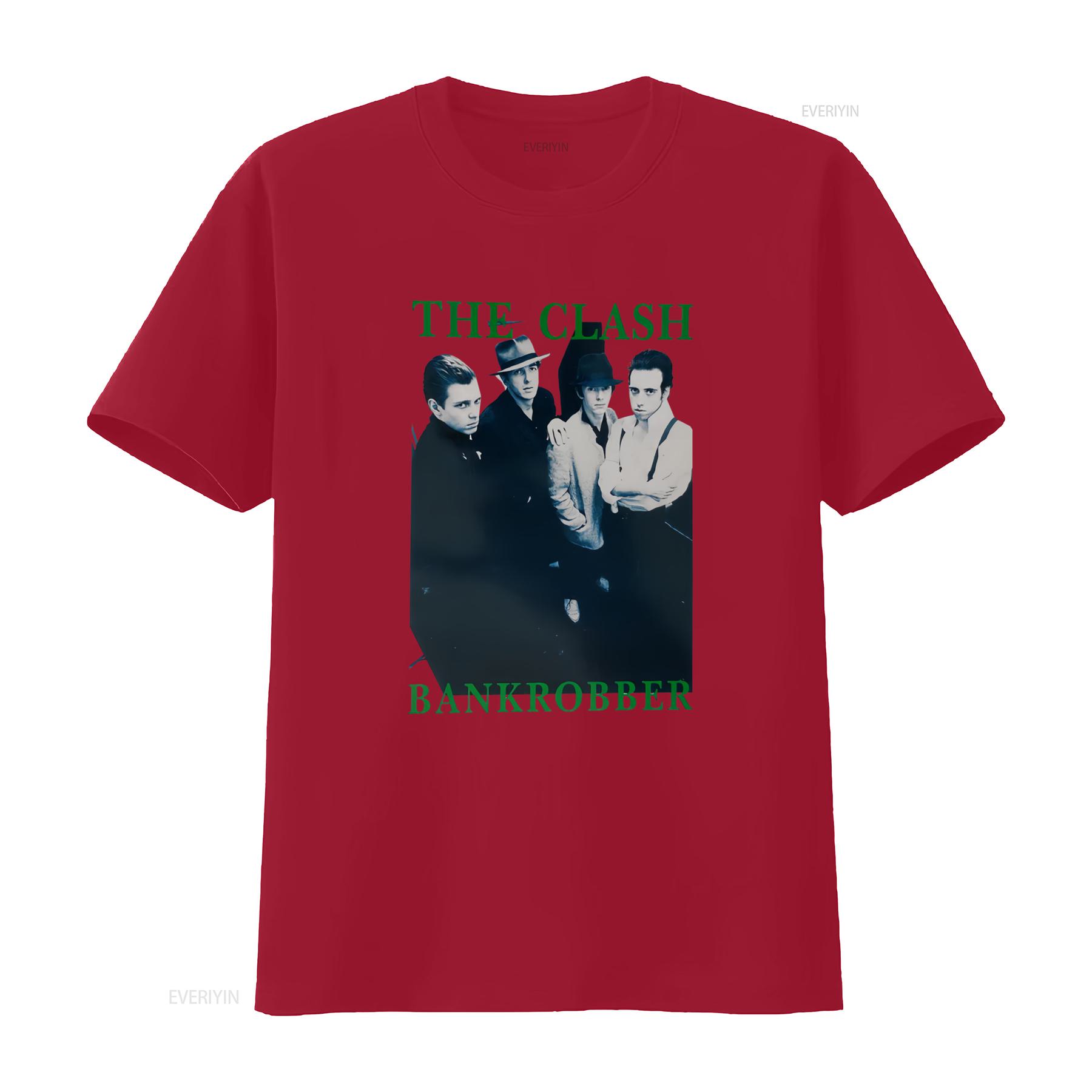 The Clash Bankrobber 70s 80s UK Punk Band Vintage Style Mens T Shirt by Chaser Brand vintage Washed streetwear Stylish S