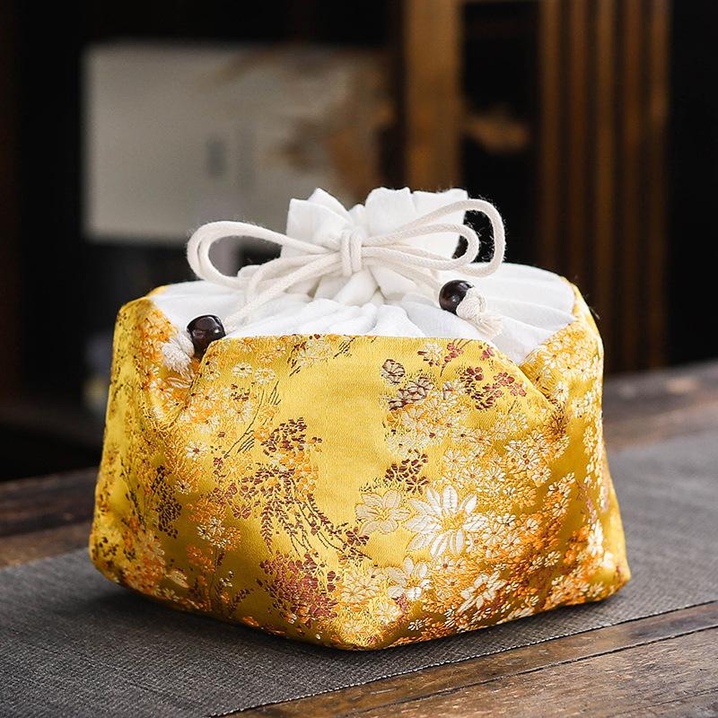 

Дорожный набор для чаепития, сумки для хранения, портативные керамические мешочки на шнурке для хранения, канцелярские товары, ювелирные изделия, органайзер, защищенный от падений, тканевая сумка