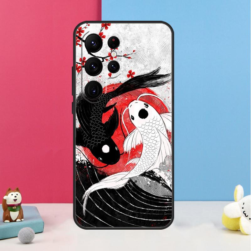 Koi Fish Yin Yang Case For Samsung Galaxy S26 S25 Ultra S20 S21 S22 S23 S24 Plus S10 S25 FE Back Cover Shell