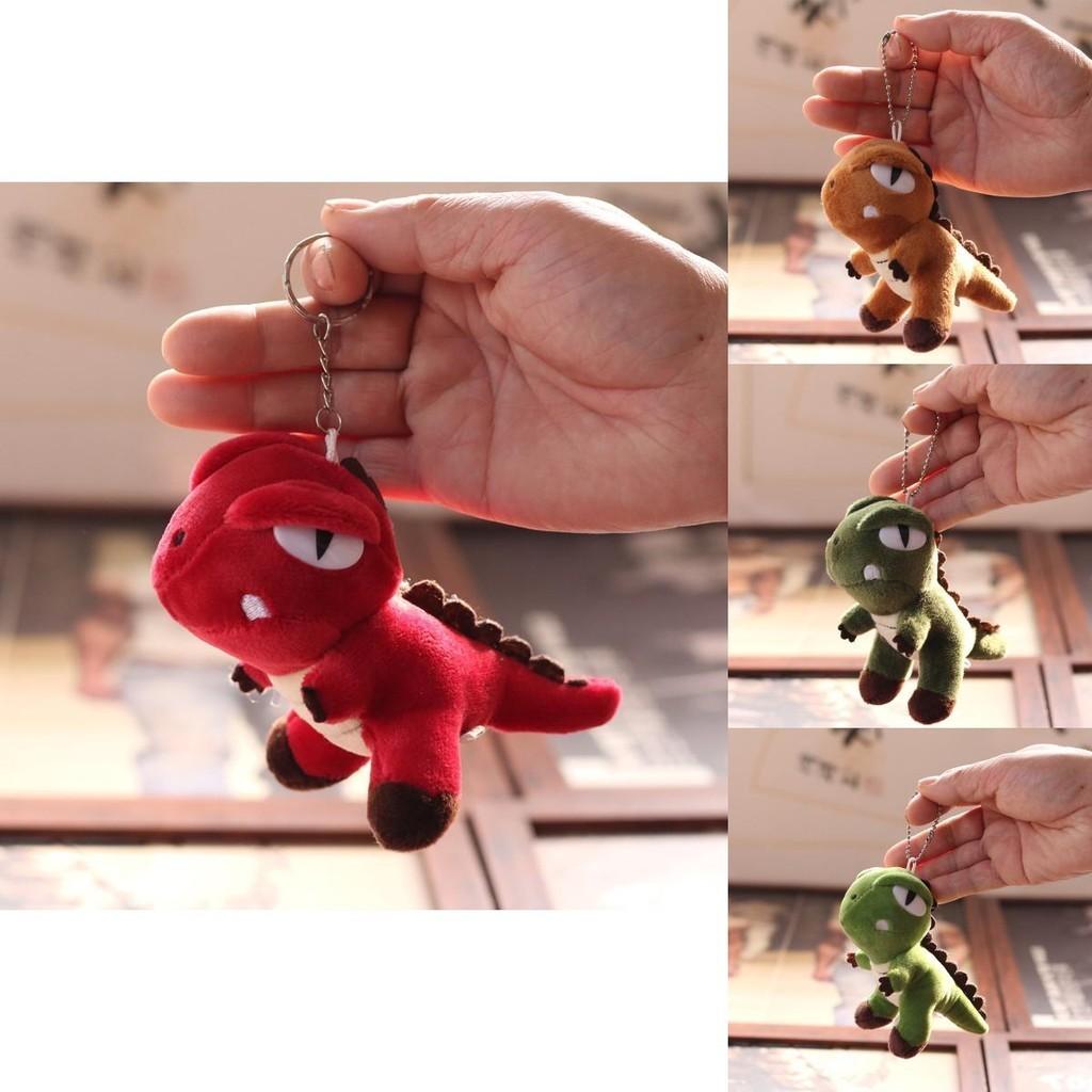 Adorable Plush Dinosaur Keychain Soft Stuffed Toy Mini T-rex Cute Doll 12cm