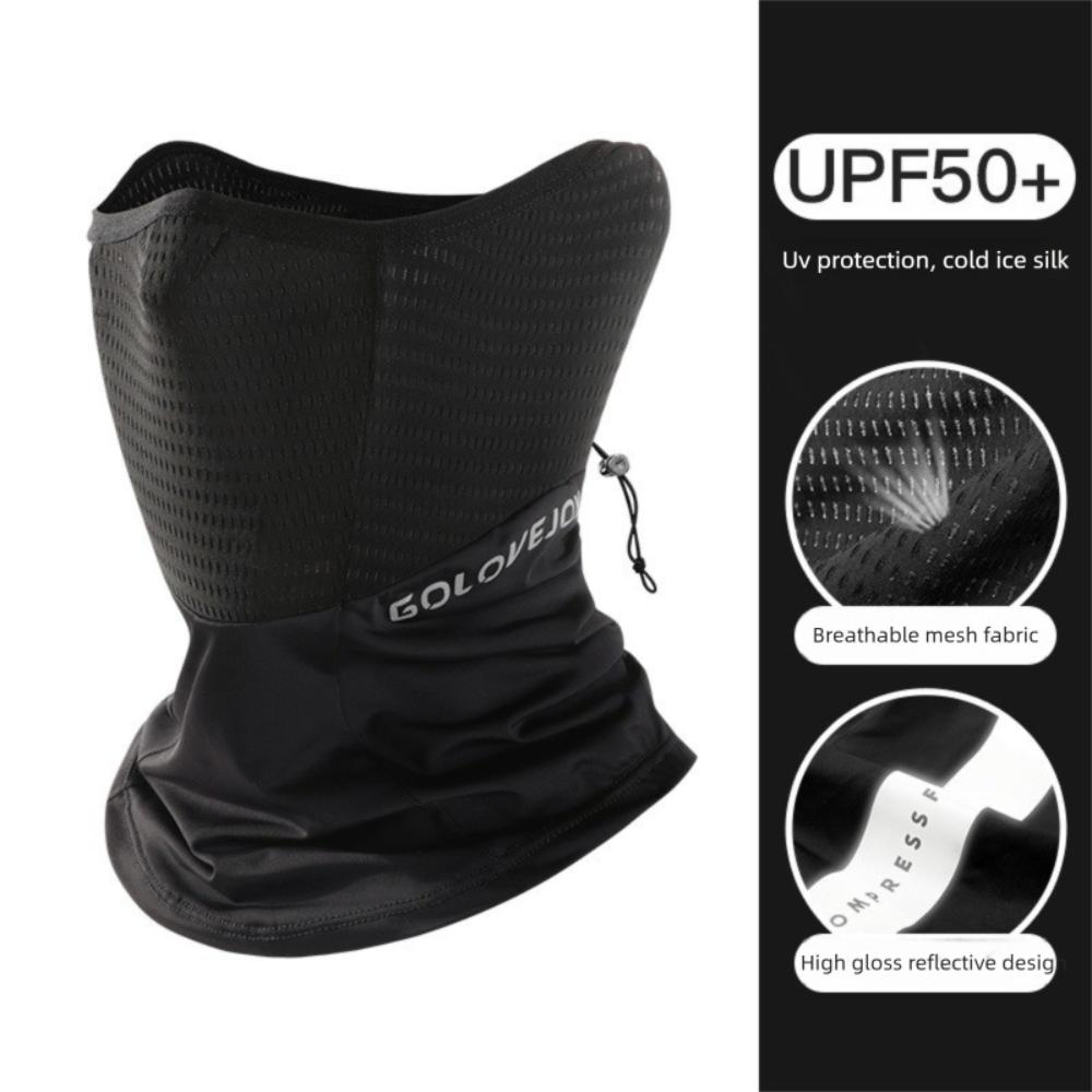 

Велосипедна маска для захисту від сонця, дихаючий шарф для обличчя, прохолодна маска із захистом від УФ-променів чорний