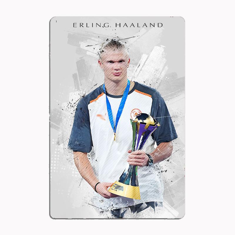 

Haaland Last Minute Goal Footbal Metal Poster Club Home Decorations Bar Cave Classic Plaques Tin Sign Posters Room Wall Decor 20x30cm（7.8x11.8inch）