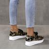 Tênis plataforma casual feminino, calçados de verão, tendências da moda, estampados, vulcanizados, mocassins de borracha leves e confortáveis