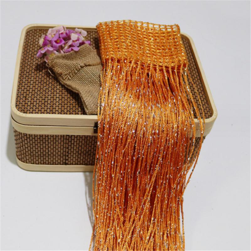 Glitter Door String Curtain Silver Ribbon Shiny Tassel Flash Line Curtain Valance for Window Room Home Decoration