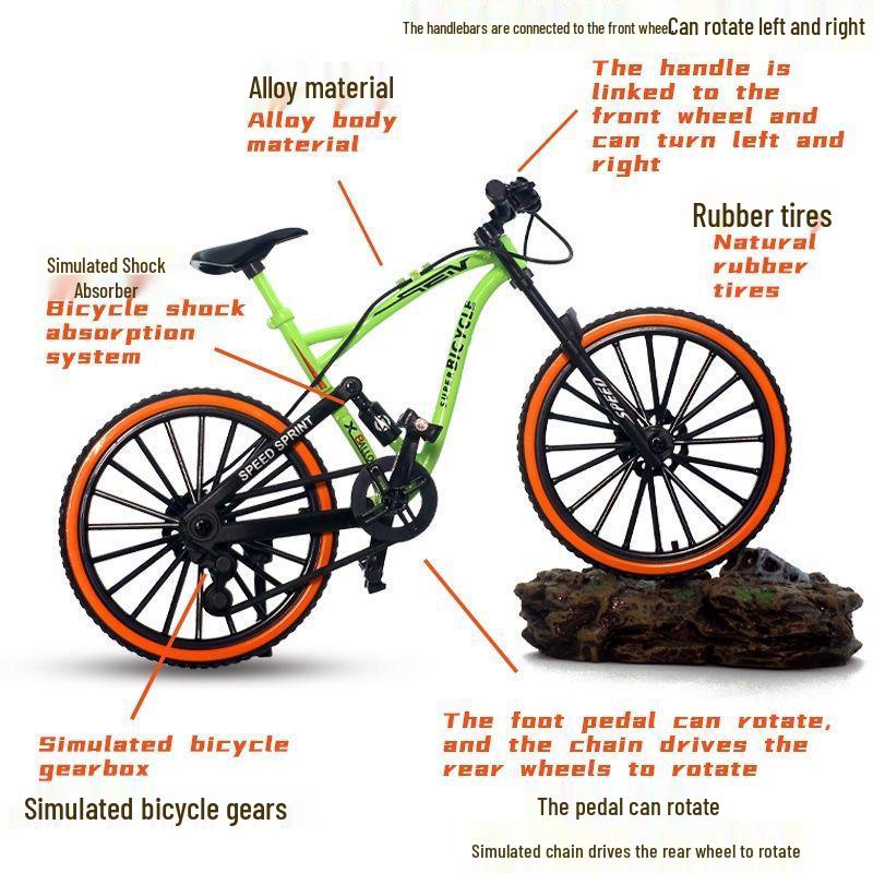 Off-Road Mountain Alloy Bicycle Model Ornament - 1:8 Racing Boy Toy Gift
