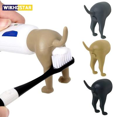 Pooping Dog Butt Toothpaste Squeezers Funny Toothpaste Cap Dispenser Bathroom Accessories Toothpaste Covers Topper