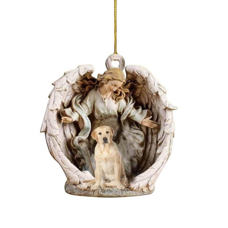 

2024 Angel Playful Girl And Dog Car Hanging Decoration For Cheerful Holiday Spirit 4
