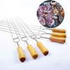 6pcs Stainless Steel U-Shaped Barbecue Brazing Fork Needle Grilling Skewers Double Prong Bbq Grill Outdoor Kitchen Gadgets
