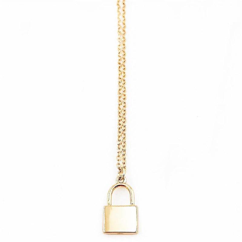 Buy Casual Lock Shape Necklace Choker 