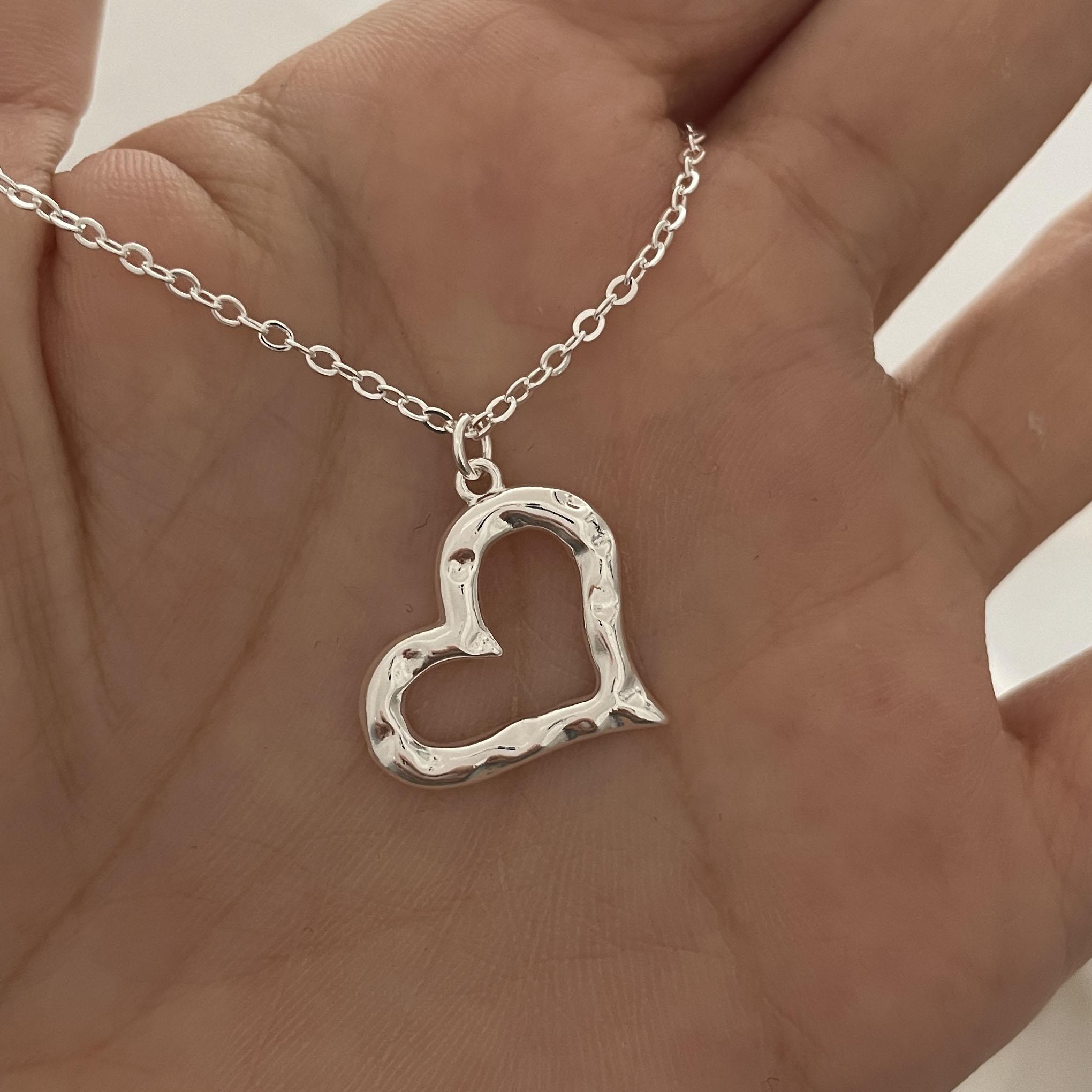 

S925 Sterling Silver Necklaces For Women Simple Chain Fashion Minimalist Pendant Necklaces Heart Shape Necklace Birthday Gift
