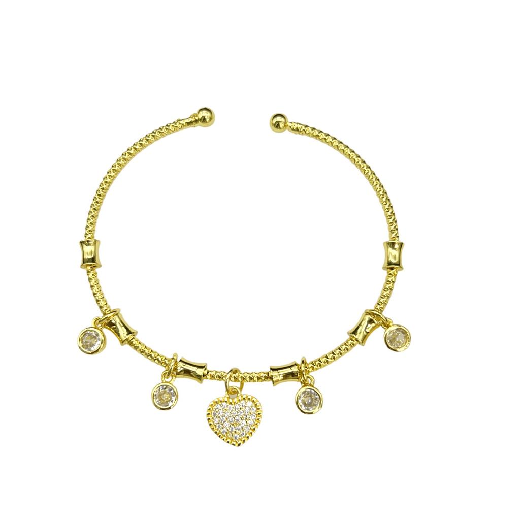 Tree of Life & Butterfly Zircon Bangle - Elegant Retro Jewelry