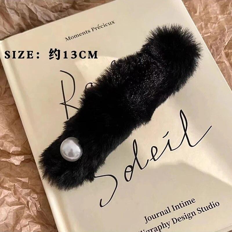 New Vintage Plush Flower Hair Clips Sweet Hair Crab Barrettes Trendy Large Hairgrip Hairpins For Women Hair Accessories Headwear