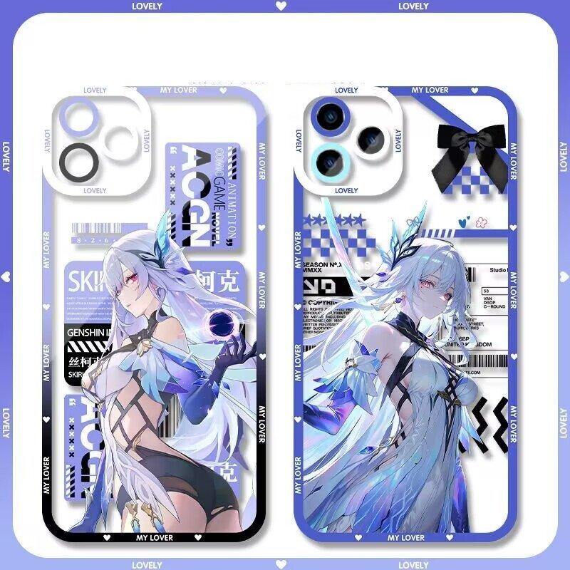 Genshin Impact Skirk Handyhülle Für Xiaomi Redmi Note 14 13 12 11 Pro Plus 11S 12S 10 10S Turbo 4 POCO X6 X7 Pro 14C 13C Hülle