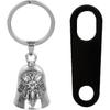 Motorcycle Biker Guardian Luck Riding Bell with Key Chain Ring & Hanger for Bikers Riders, for Men Women Guard Riding Safety