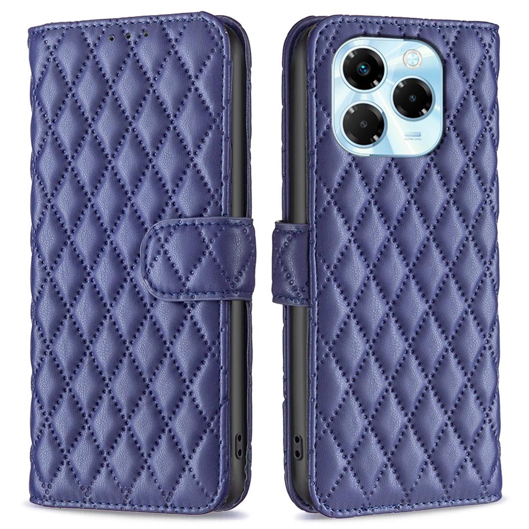 

BINFEN COLOR BF Style-14 For Infinix Note 40X 5G Case Rhombus Phone Leather Cover Stand B