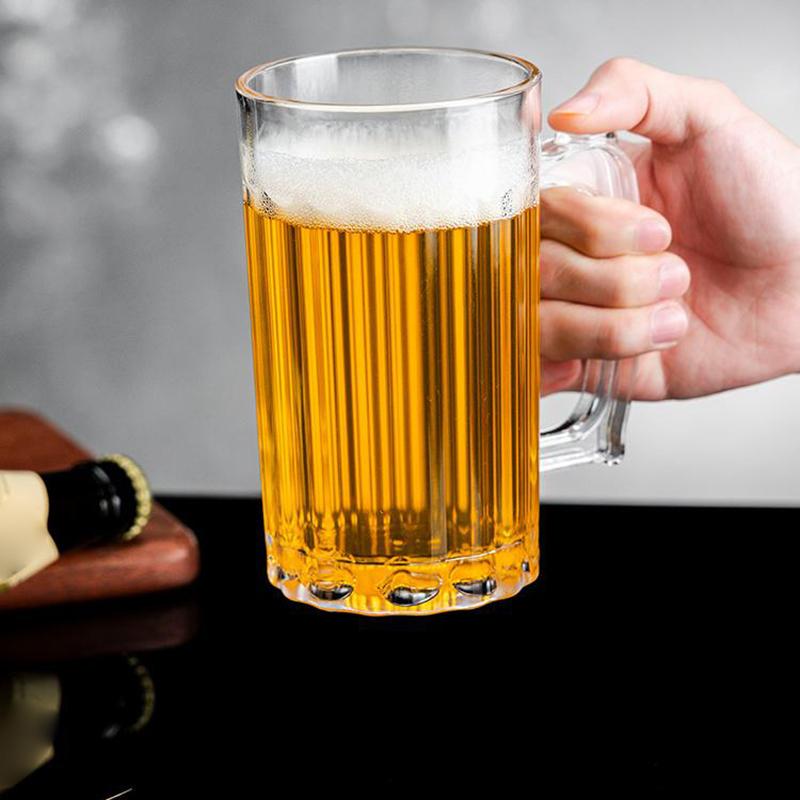 1Pcs 400Ml/600Ml Creative Transparent Acrylic Water Cup Large Capacity Anti-Fall Beer Cup Home Office Bar Tea Juice Coffee Mugs