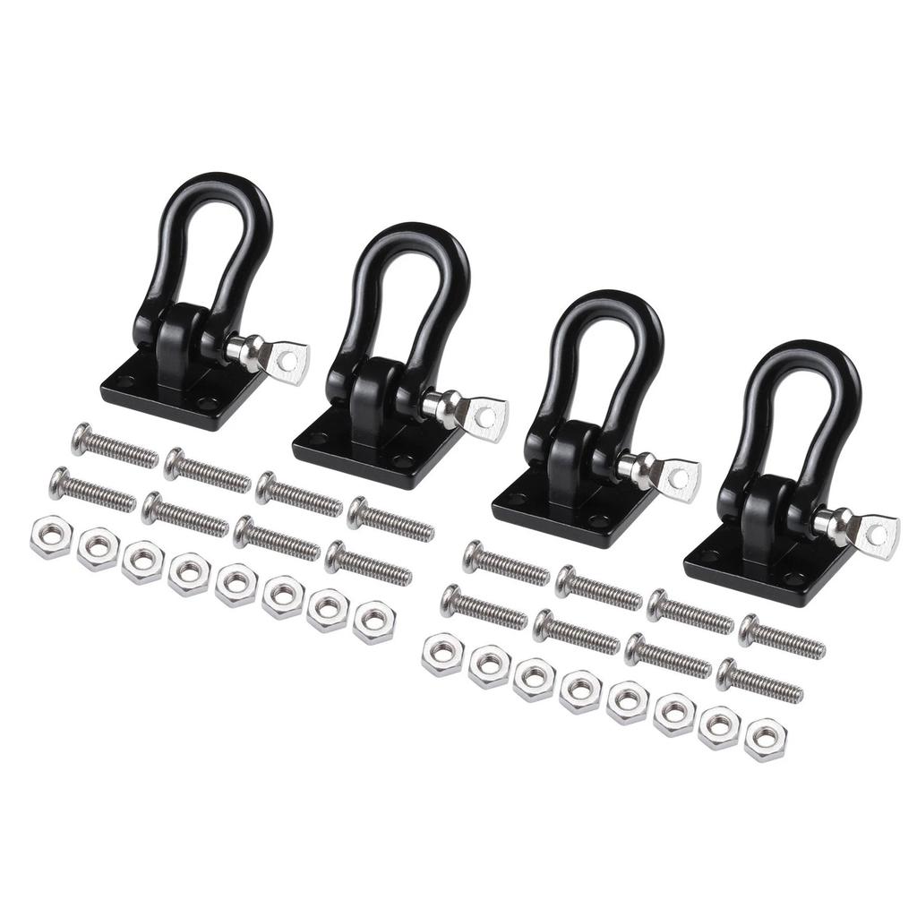 Metal Trailer Towing Buckle Tow Hooks Climbing Trailer Shackles for 1/10 RC Crawler Car  TRX4 Axial SCX10 RC4WD D90 Parts