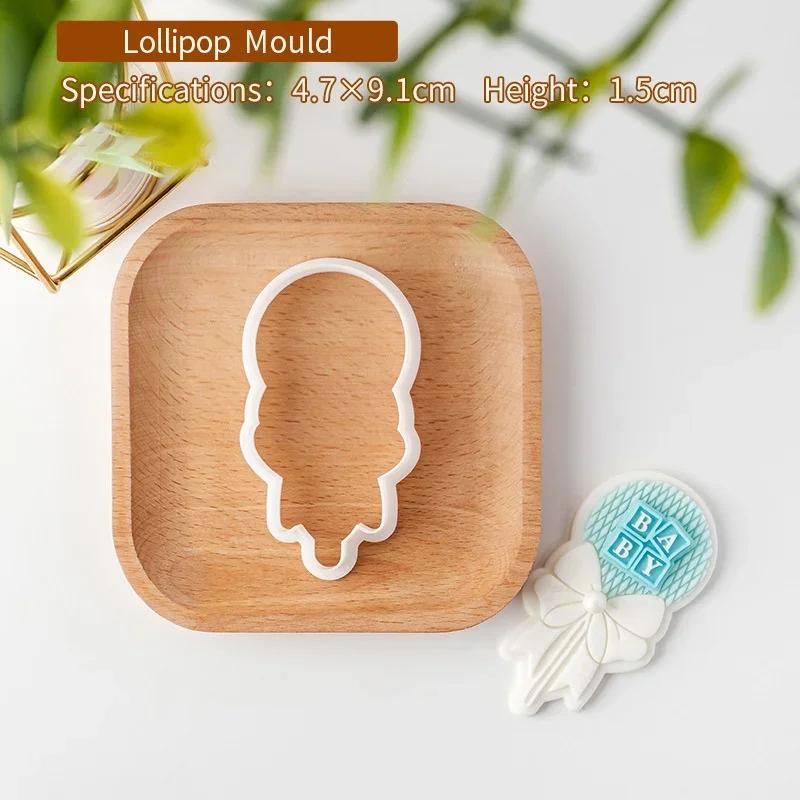 Baby Cookie Mold Cartoon Cookie Stamps Children s First Year Biscuits Mould Bear Dessert Decoration Embossed Molds Baking Tools