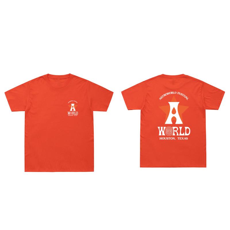 New Arrivals Cactus Jack ASTROWORLD T Shirt Men Women HOUSTON LIVE Print T-Shirts Hip Hop Short Sleeves Swag Tops