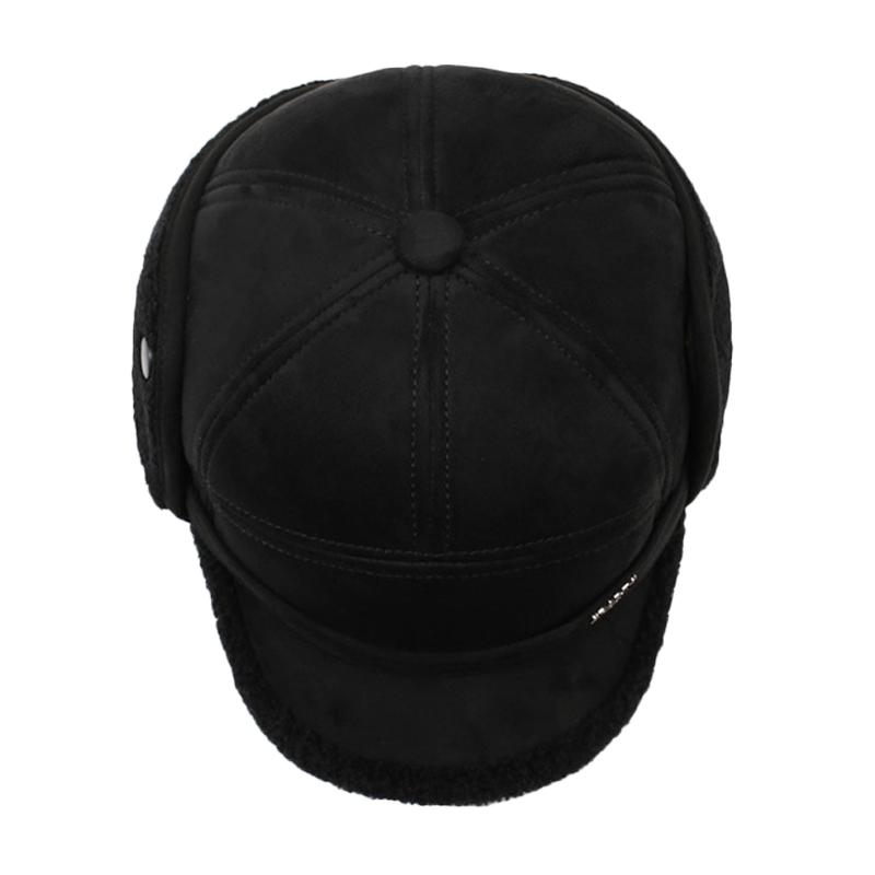 Autumn Winter Warm Bomber Hat Men's Father Outdoor Thick Middle-Aged and Elderly Velvet Hat Ear Protection Hat