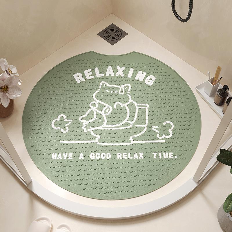 Round Bathroom Anti-slip Mat Household Shower Room Children's Bathing Foot Pad Bathroom Floor Mat Anti-fall Suction Cup Pad