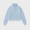 Women's Short Chimney Collar Casual Sports Sweatshirt - Half-Zip, Plus Velvet, Loose Fit