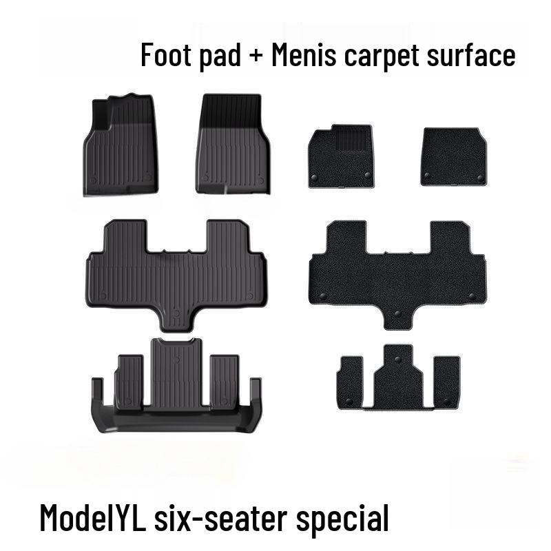 Tesla Model Y 2025 Floor Mats: Dirt-Resistant, Waterproof TPE Mats
