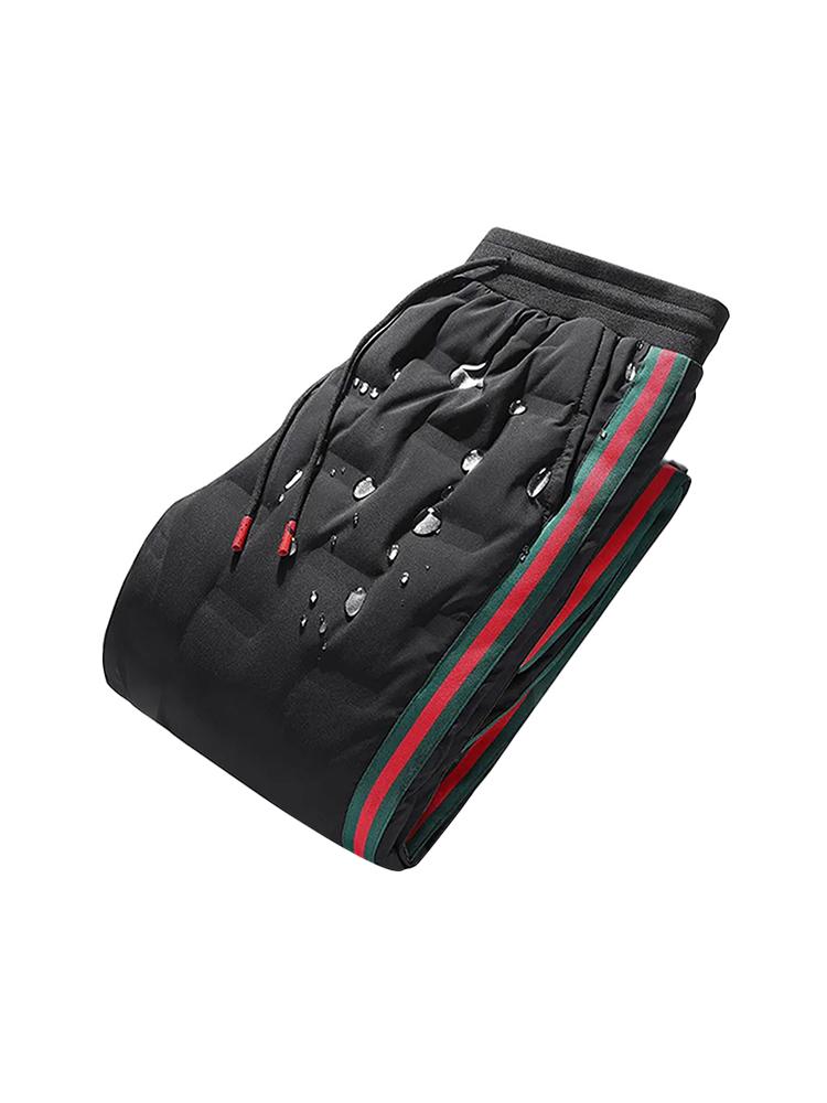 Icaruk Sports Quilted Thermal Duck Down Elastic Waist Casual Padded Pants Apt192