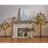 Fudios Magnolia Branches Lights with Timer 32IN 60 LED Battery Operated or USB Plug in Artificial Greenery Magnolia Stems for Spring Decor
