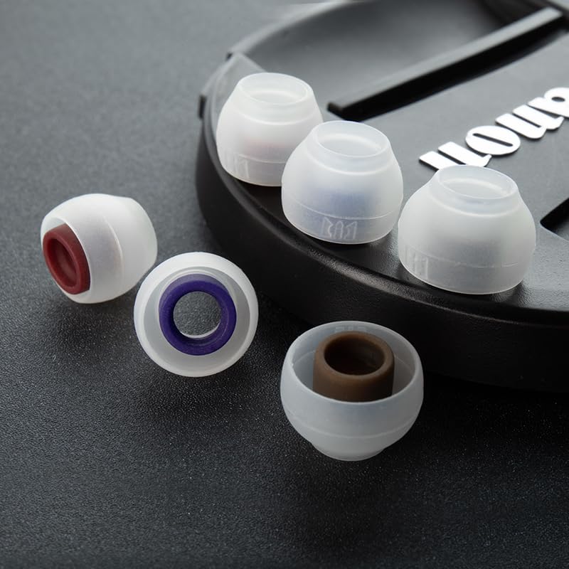 TRI Clarion Earbuds, Silicone Earbud Pads, Soft, Washable, Non-Slip, Earphone Caps, Improved Sound Quality, Pack of 6 (3 Pairs, Medium Size)