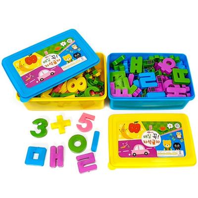 Playmax Make Sure You Have Two Sets of Magnet Letters, 1, 123, Korea Best Toddler Puzzle