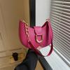 Trendy Minimalist Solid Color Shoulder Bag For Women Fashionable Pu Material Small Size Suitable For Daily Outfits