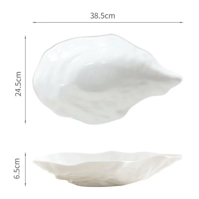 Abay Ceramic Underglaze Oyster Shell Plate