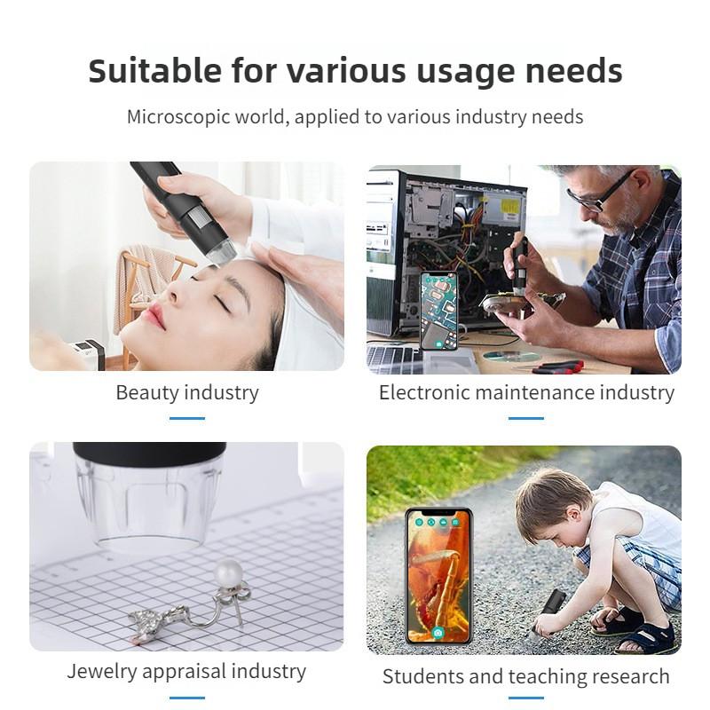 WiFi High-definition Digital Microscope Teaching Research Magnifying Glass Equipment Wireless Portable Electron Microscope