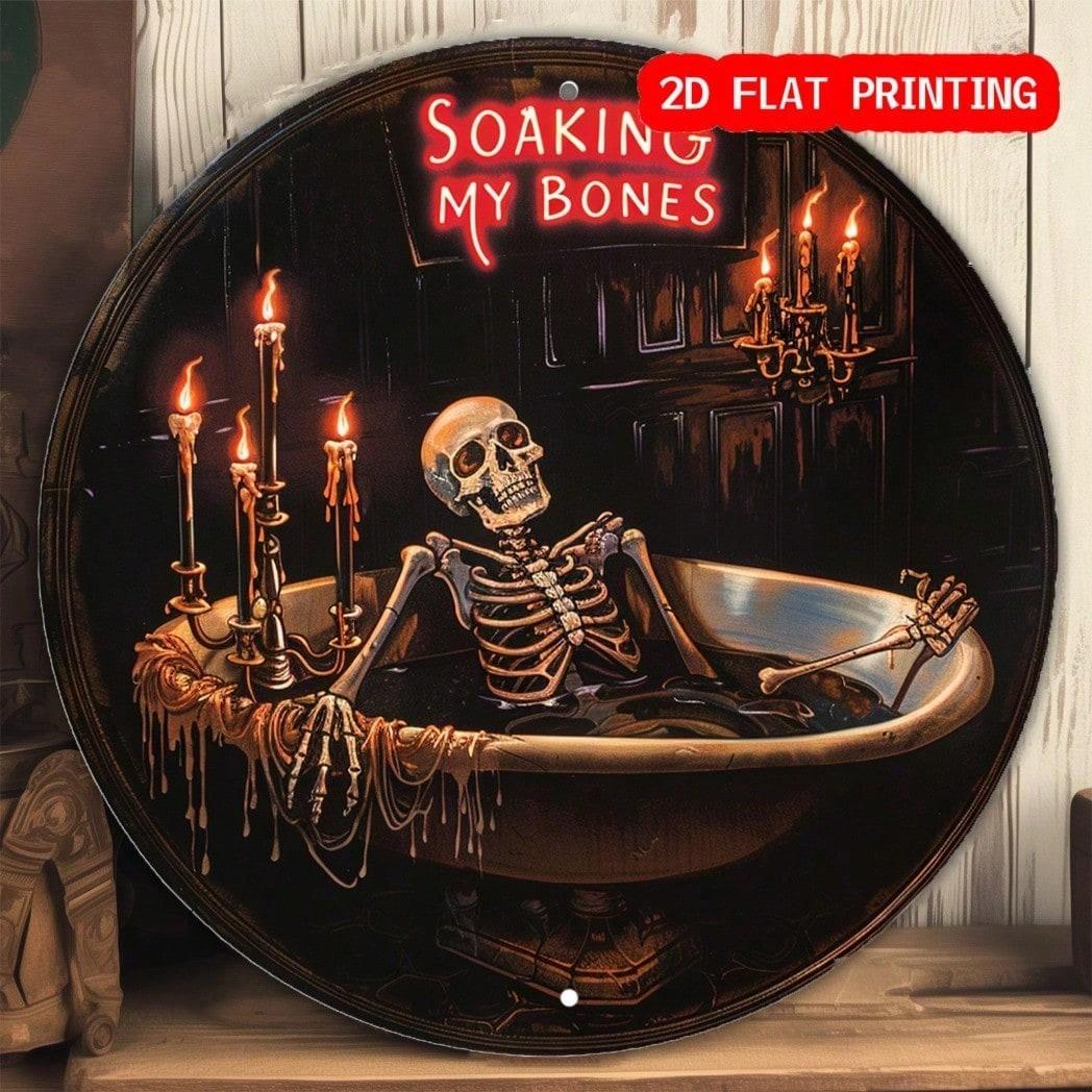 Gothic Victorian Skull Metal Wall Art Halloween Christmas Decor разноцветный