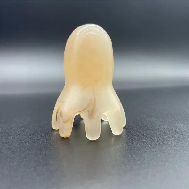 Żywica Ośmiornica Grzebień Masażer Głowy Meridiany Skrobanie Szczotka do Masażu Skóry Głowy Akupunktura SPA Gua Sha Narzędzie do Masażu Zdrowotnego