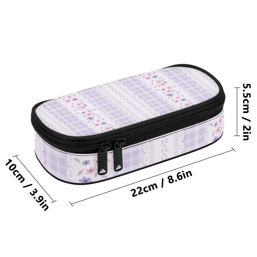 Pen Case Compact Shape 300D Polyester Smooth Zipper with Spacious Main Pocket Mesh Layer and Pen Slot Divider for Boys Girls