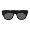 Gucci Full Frame Detail Unisex Square Sunglasses Women's Black