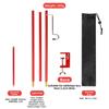 Aluminum Alloy Folding Camping Light Stand with Adjustable Height and 12cm Hook for Convenient For Outdoor Use